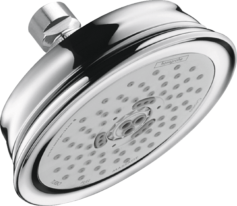 Croma 100 Classic Showerhead 3-jet, - Hansgrohe 04070000 Croma C 100 3-jet Shower Head, Chrome (789x687), Png Download