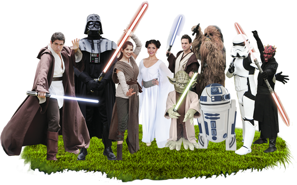 Starwars-02 - Star Wars Personajes Png (609x381), Png Download