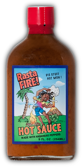 Rasta Fire Hot Sauce - Rasta Fire. Hot Sauce (345x702), Png Download