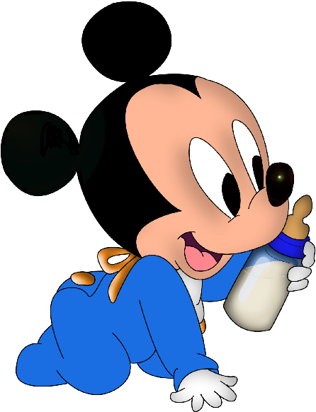 Mickey Mouse Disney Clipart - Cartoon Mickey Mouse Baby (600x600), Png Download