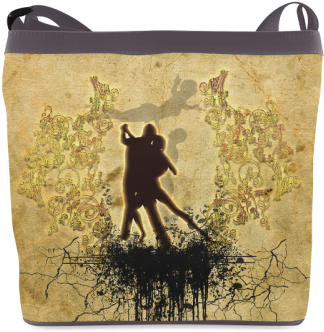 Dancing Couple On Vintage Background Crossbody Bags - Dance With Me Yard Sign (500x500), Png Download