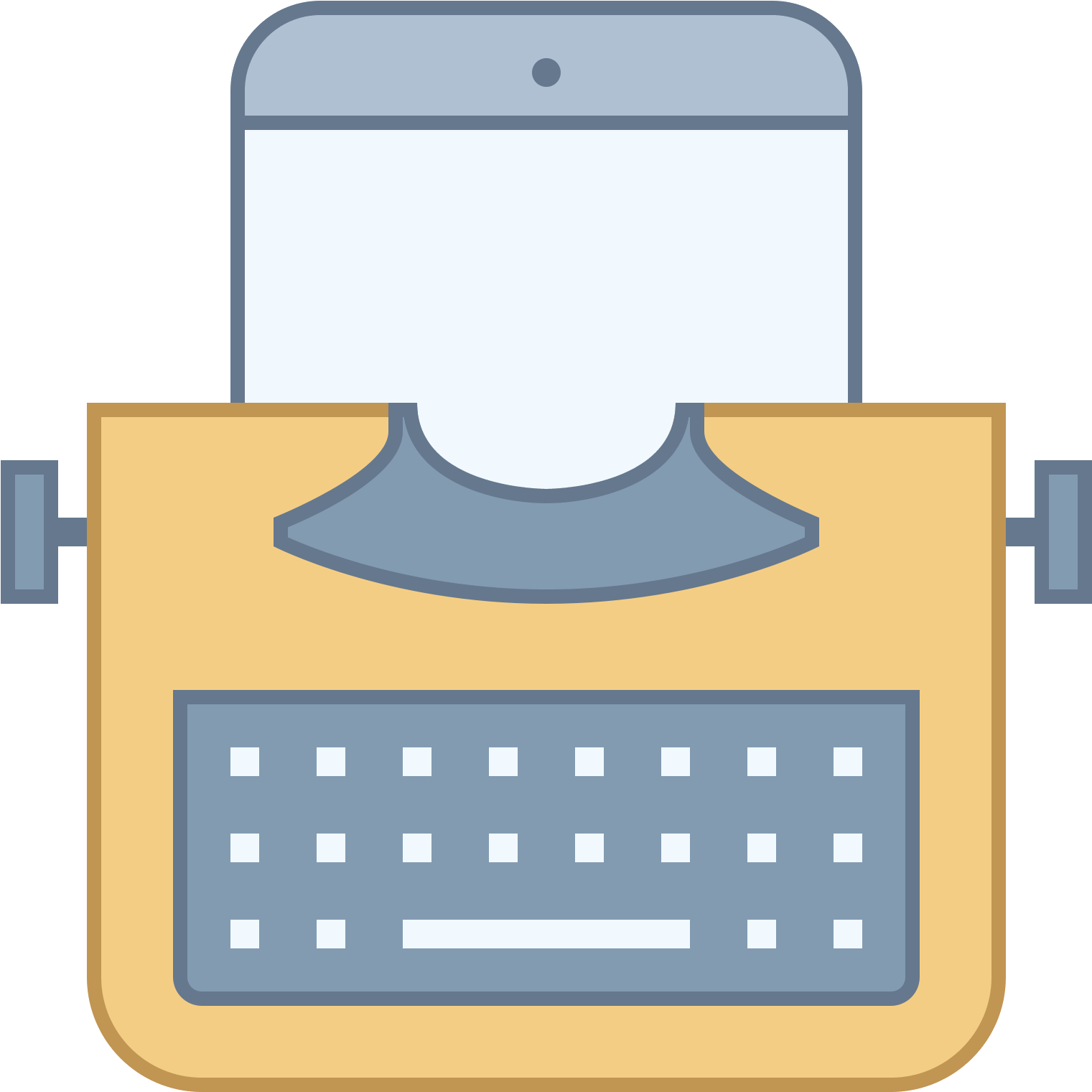 Typewriter With Tablet Icon - Maquina De Escribir Icon (1600x1600), Png Download