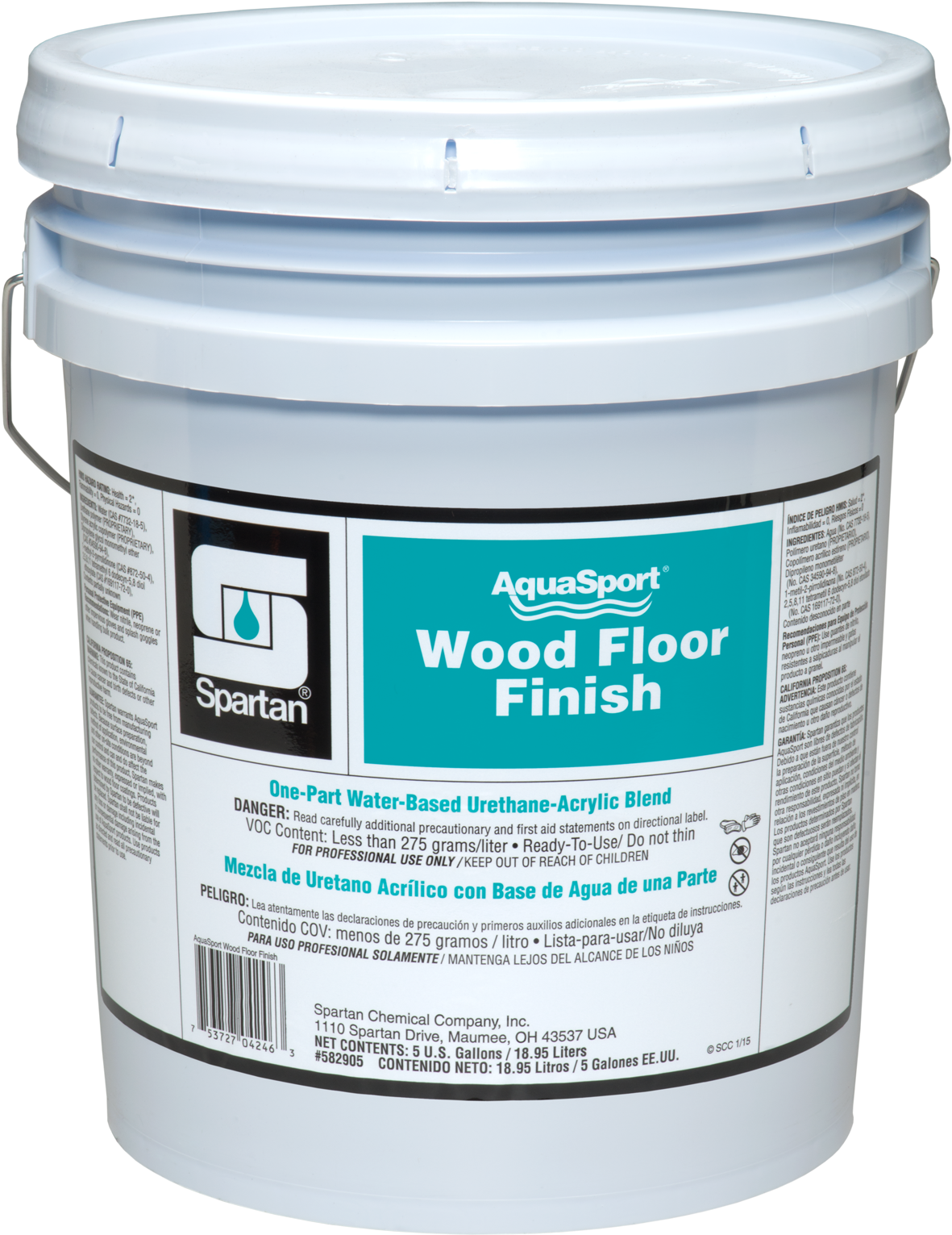 582905 Aquasport Wood Floor Finish - Spartan 7015-05 Clothesline Fresh 15 Xtreme Oxygen (1362x1908), Png Download