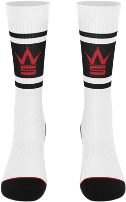Crown Logo White Socks - Sock (480x480), Png Download