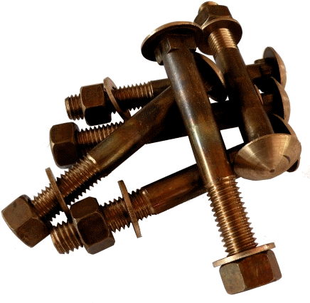 Marine Bolts For Timer Boats - Brass Carriage Bolts Uk (450x436), Png Download