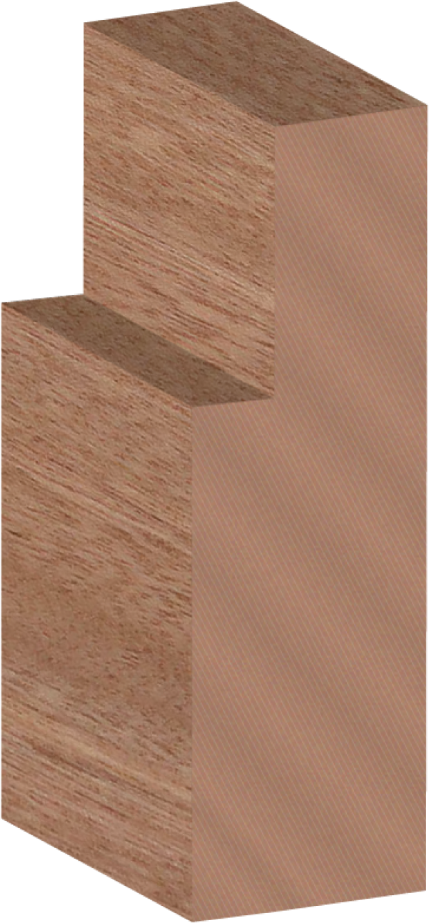 Single Rebate Jamb - Hardwood (640x1322), Png Download