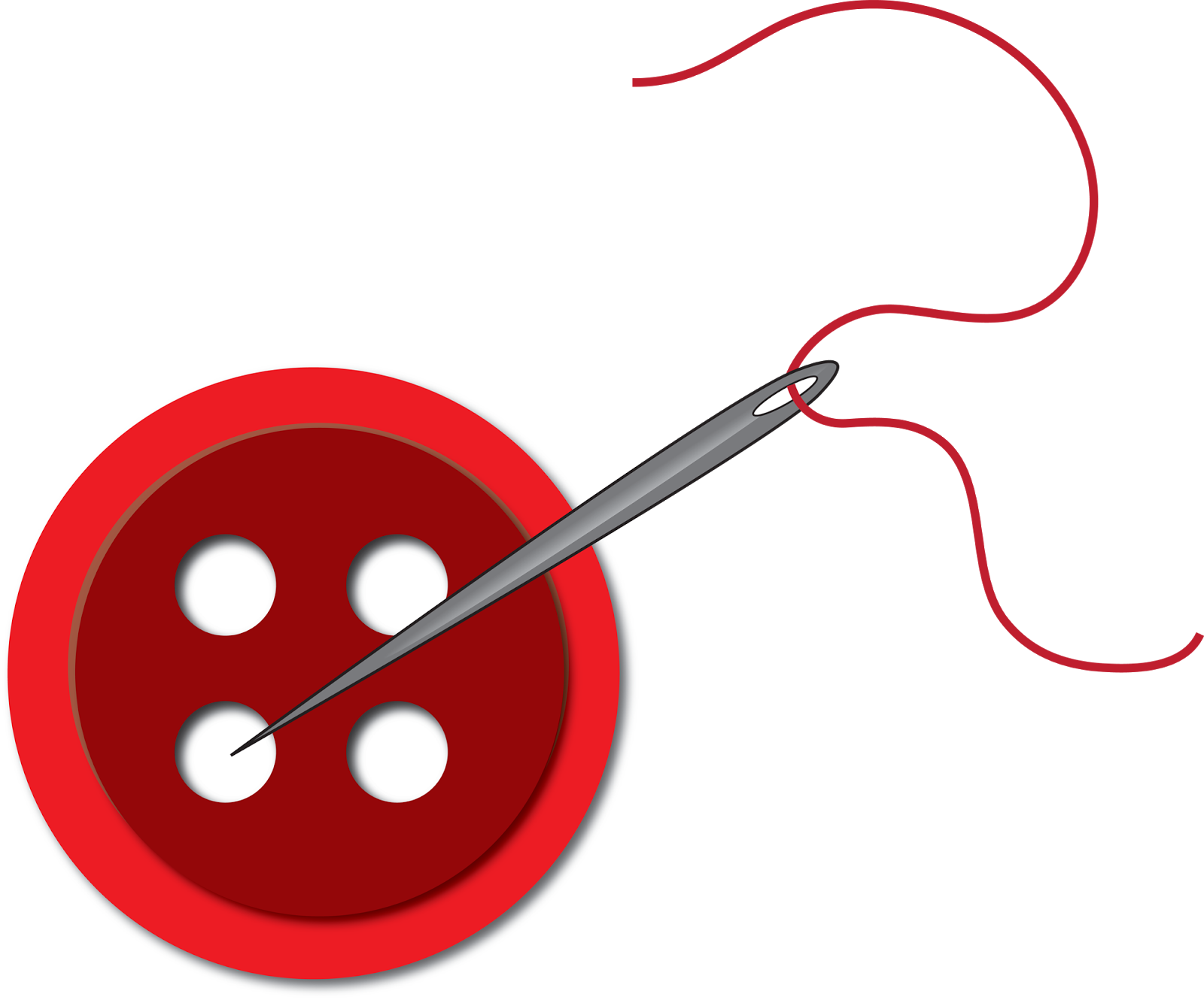 तेरे शर्ट का बटन मैं सोनिये - Clipart Sewing (1600x1330), Png Download