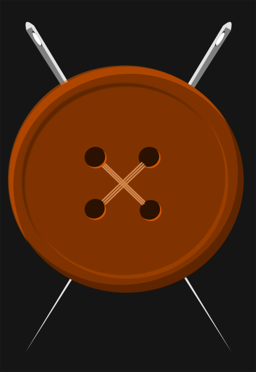 Button And Needles Clipart Png - Sewing Needle (424x600), Png Download
