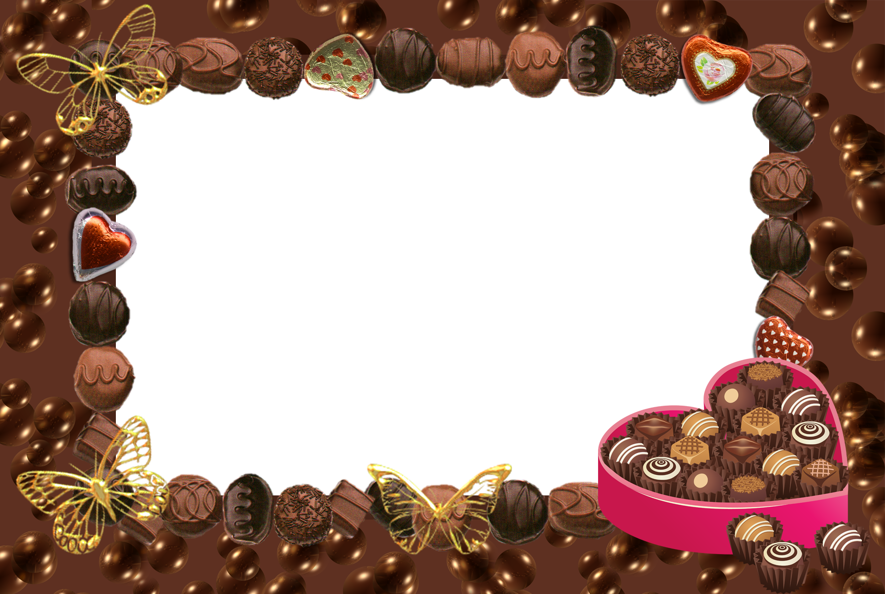 Clipart Frame Chocolate (1795x1205), Png Download