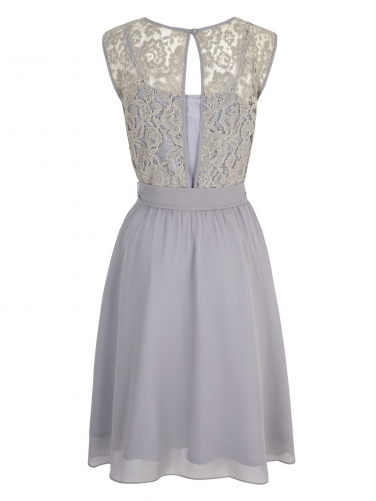 Uttam Boutique Grey Lace Dress (500x500), Png Download