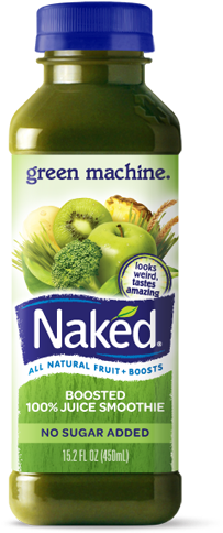 When It Comes To Food, Green Is The Way To Go, Too - Naked Fruit Smoothie (250x500), Png Download