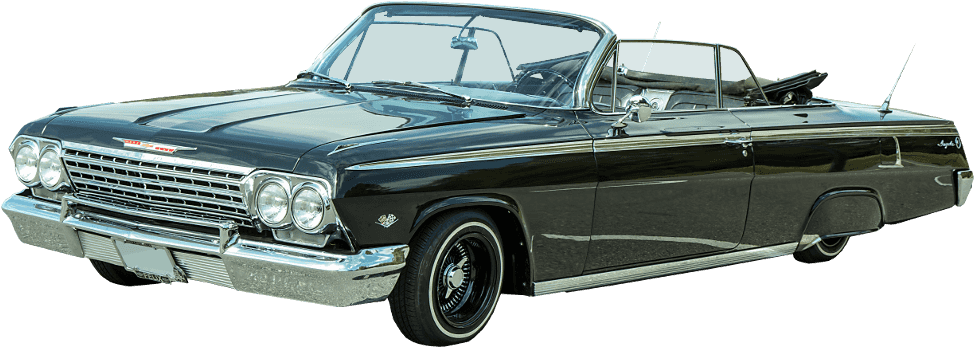 1962 Chevrolet Impala Convertible - Chevrolet Impala (973x423), Png Download
