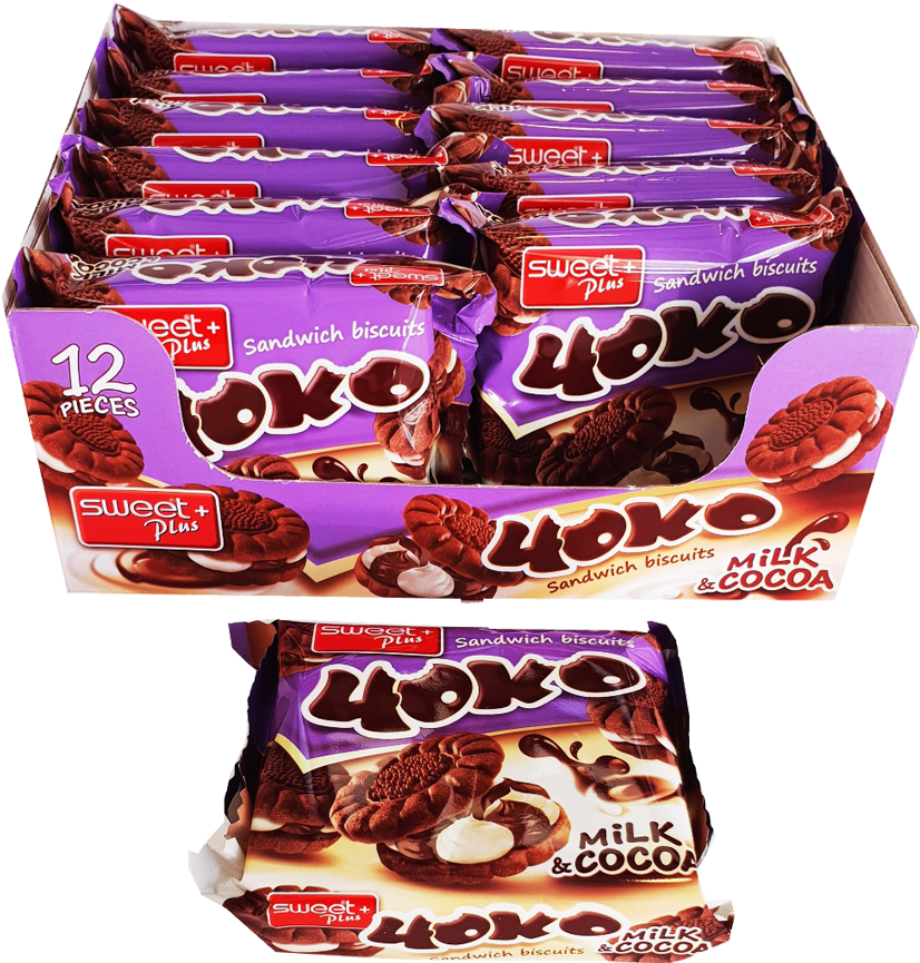 40ko Biscuits With Milk & Cocoa - Baked Goods (1000x1000), Png Download