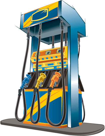 Gasoline Download Png Image - Gas Station Pump Png (419x541), Png Download