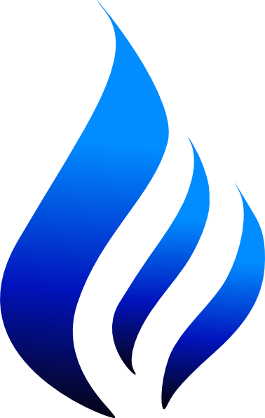 N B M Blue Gas Clip Art At Clker - Black And Blue Logos (378x596), Png Download