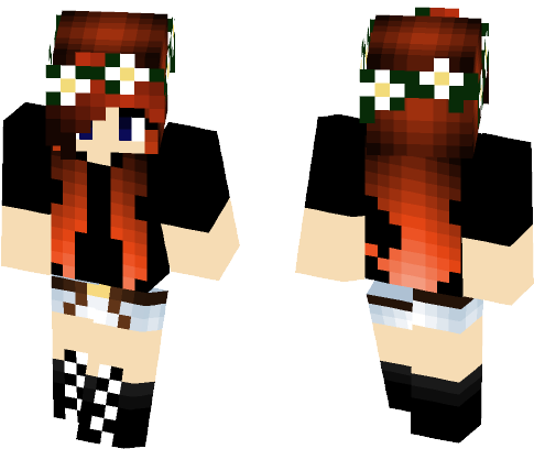 Flower Crown Minecraft Skins - Carmine (584x497), Png Download