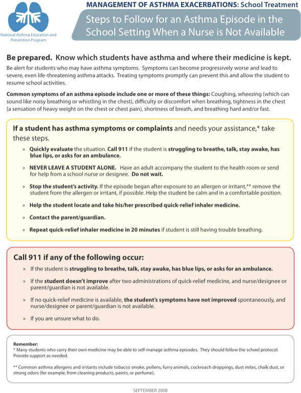 Management Of Asthma Exacerbations - Asthma (640x828), Png Download