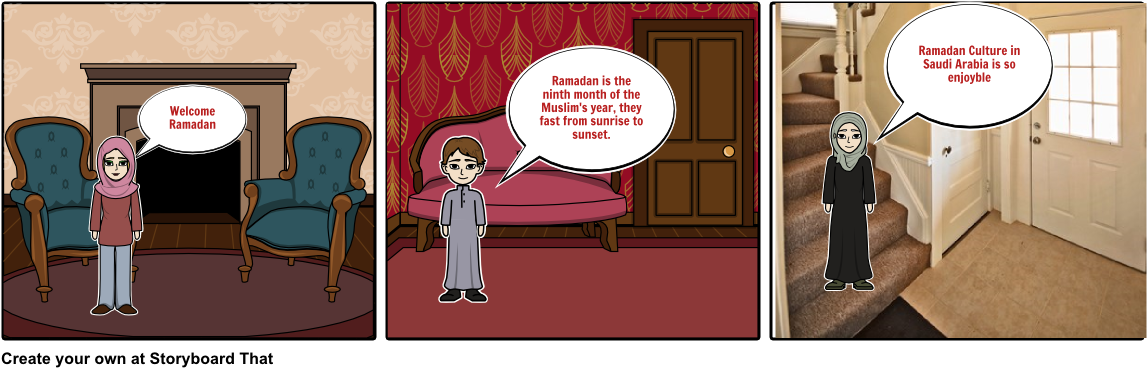 Ramadan - Cartoon (1164x385), Png Download
