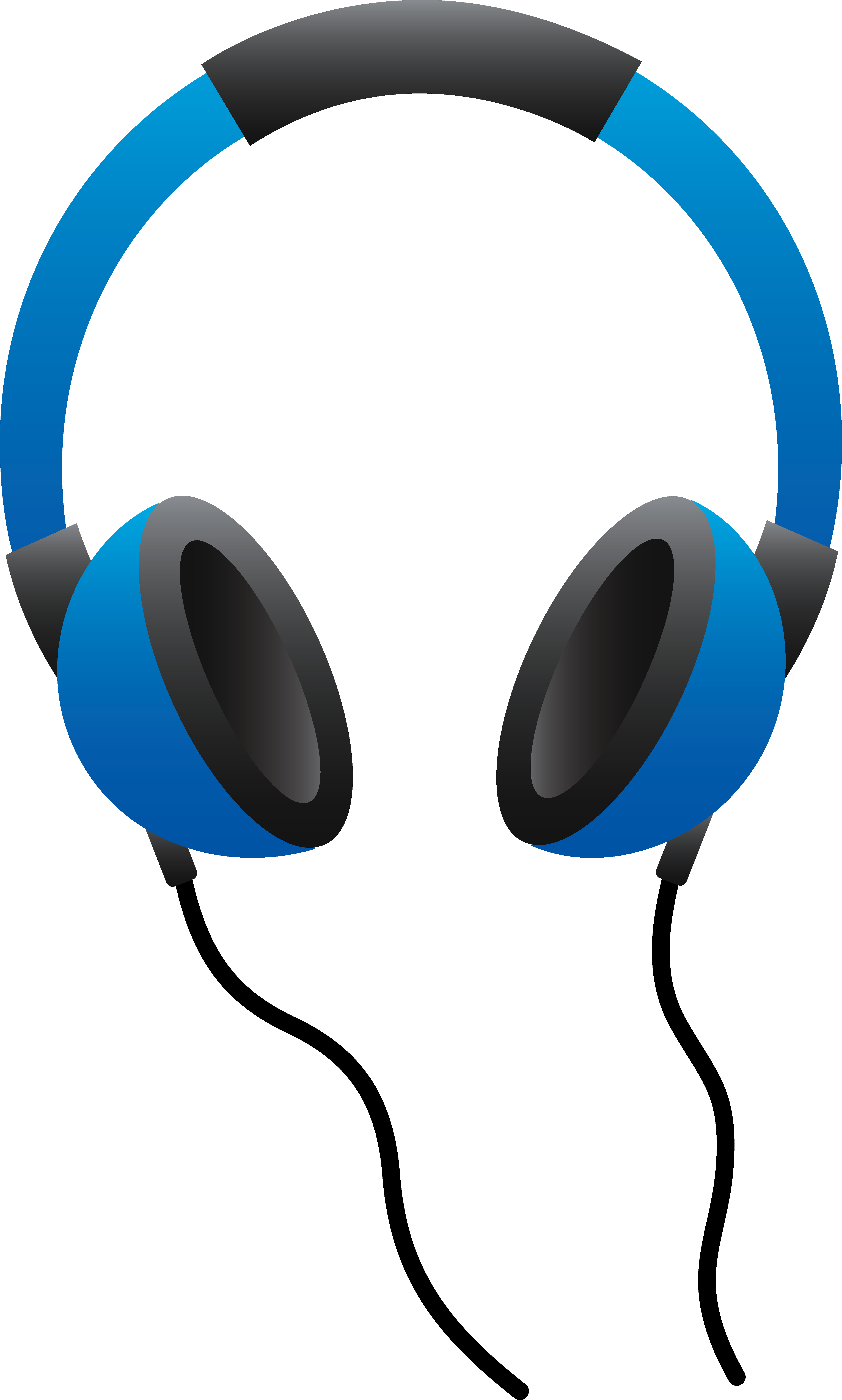 Headphones Clipart Transparent - Earphones Clipart (4746x7893), Png Download