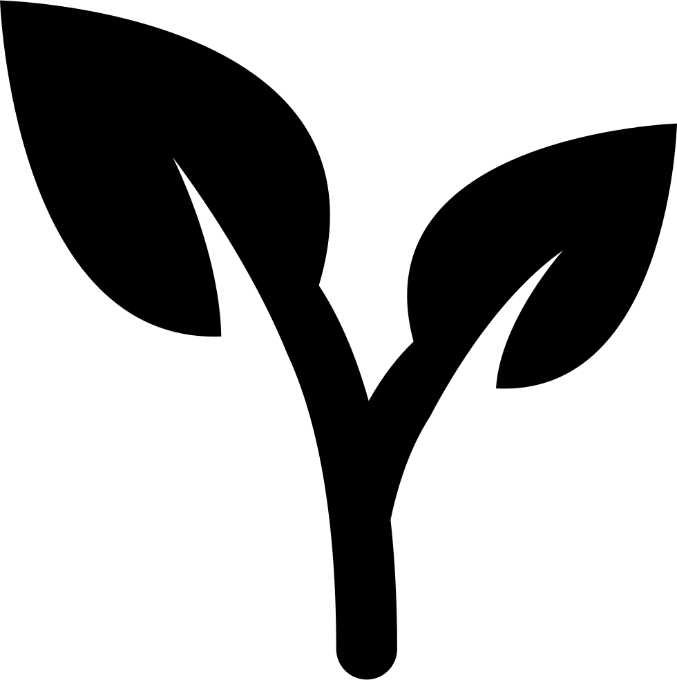 Leaves Of A Plant Comments - Plant Icon Black Png (980x984), Png Download