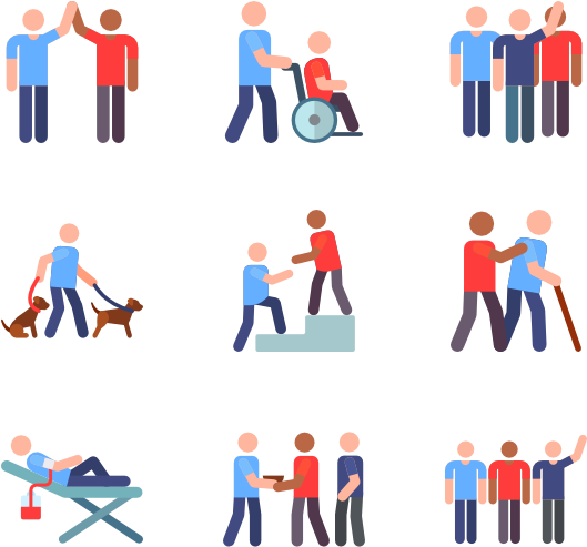 Volunteer Pictograms - Volunteer Icons (600x564), Png Download