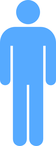 Blue Boys Bathroom Sign (228x587), Png Download