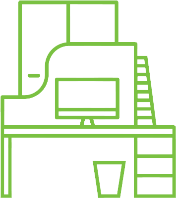 Office Furniture - Line Art (500x400), Png Download