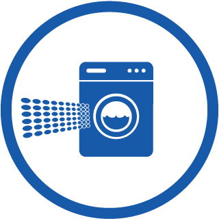 Blue Washing Machine Icon (366x360), Png Download