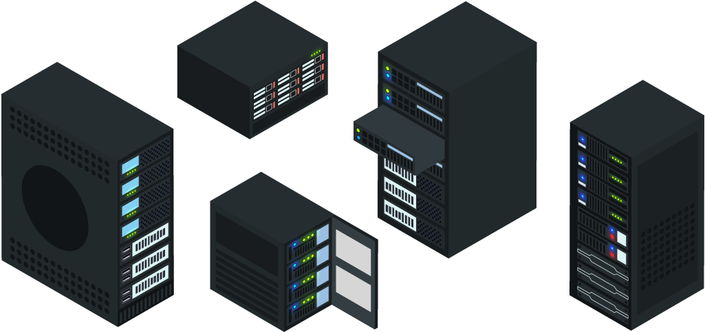 Download Hosted Servers, Storage, Rackmounted Servers Icon - Data ...