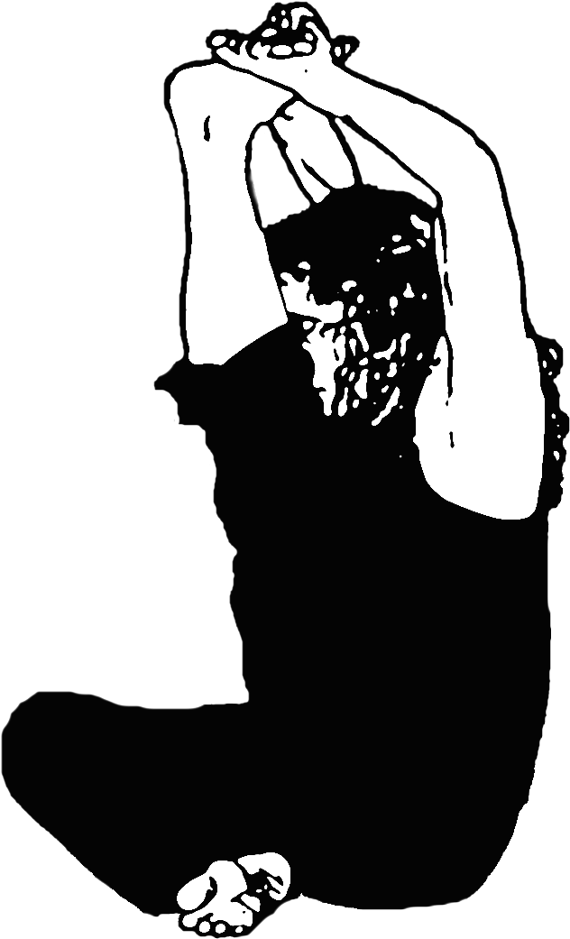 Krounchasanaoutline Stamp - Illustration (688x1078), Png Download