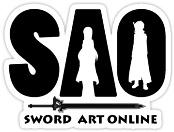 Sword Art Online Alo, Online Art, Sao Ggo, Anime Characters, - Stiker Sword Art Online (375x360), Png Download