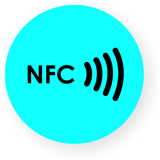 Picture Of Nfc Sticker 50mm Neon, - Nfc Logo Png Transparent (680x680), Png Download