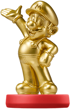 Gold Mario Amiibo - Amiibo Super Mario Mario Gold Edition (500x537), Png Download