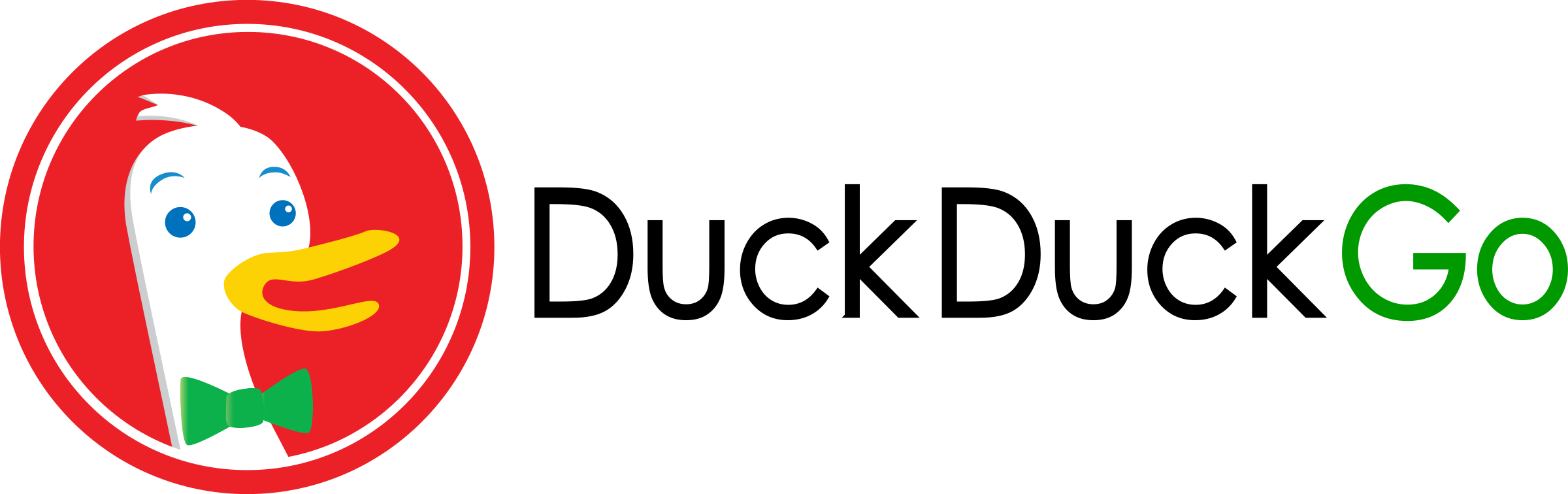 Duckduckgo 2 Logo Png Transparent - Duckduckgo Logo (2400x756), Png Download