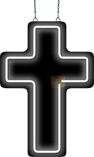 Cross Neon Sign - Neon Sign (329x550), Png Download