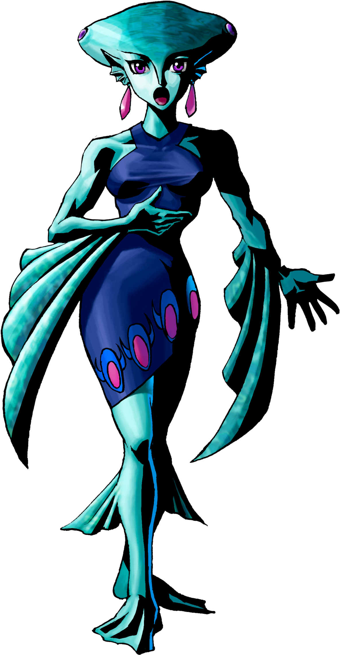 Zelda Majora's Mask Zora (1200x2289), Png Download