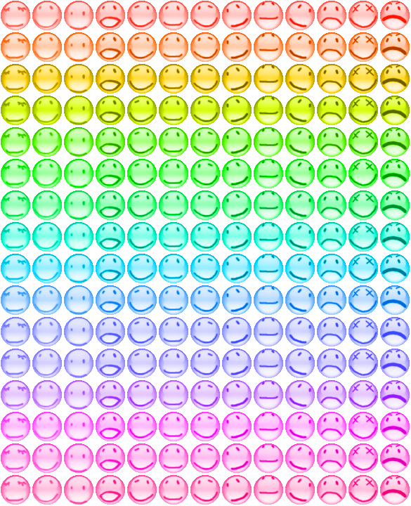 Aqua-smileys - Circle (585x720), Png Download