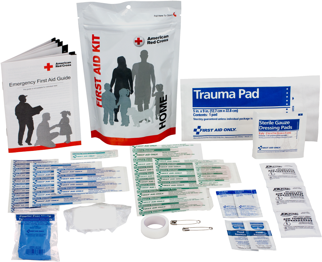 Home First Aid Zip Kit Home First Aid Zip Kit Home - American Red Cross 720007 Plastic Home First Aid Zip (1050x1050), Png Download