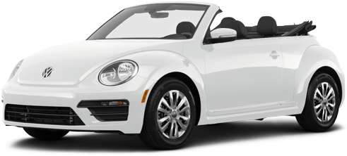 2018 Volkswagen Beetle Convertible Trendline - 2018 Volkswagen Beetle White (640x390), Png Download