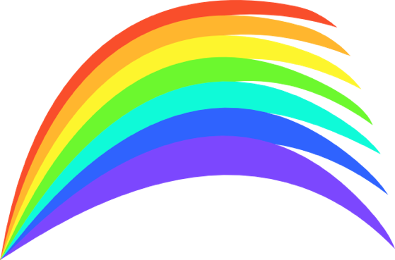 Rainbow Clipart For Kid Png - Rainbow Clipart (559x369), Png Download