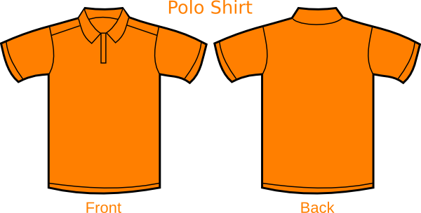 Orange Polo Clip Art - Orange Polo Shirt Vector (600x304), Png Download