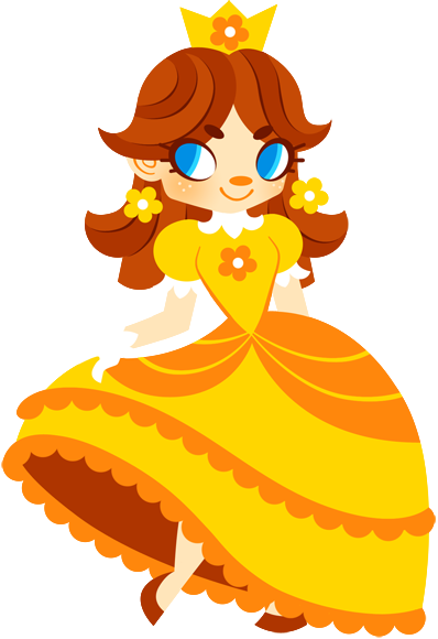 Princess Peach Clipart Transparent Tumblr - Mario Daisy Fan Art (398x580), Png Download