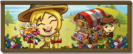 Flower Shop Banner - Cartoon (537x229), Png Download