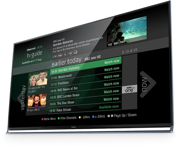 Panasonic Tv - Freesat Tvs (604x500), Png Download