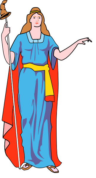 Lady Blue Dress Clip Art Free Vector 4vector Chaznc - Roman Woman Clip Art (324x598), Png Download