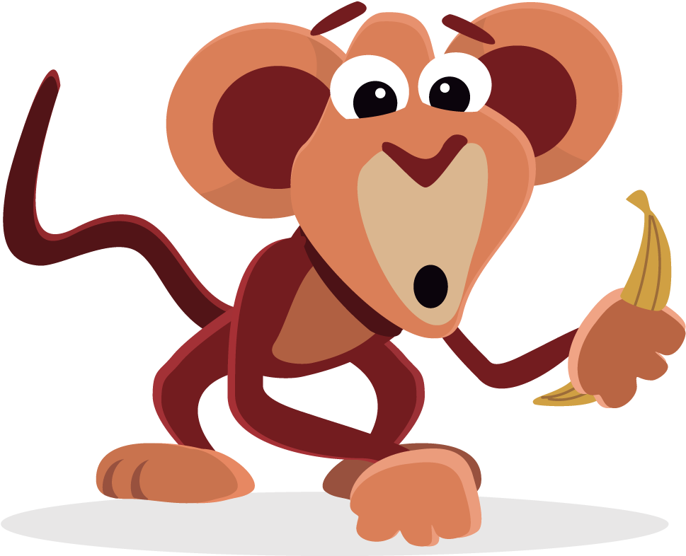 Banana Clip Art - Clip Art Monkey With Banana (1000x913), Png Download