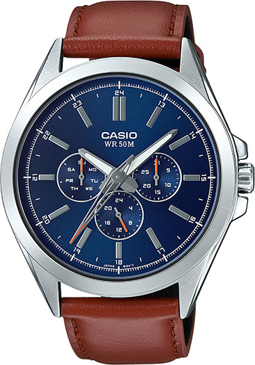 Casio Men's Mtpsw300l 2av Classic Multi Hand Watch, - Casio Watch Mtpsw300l 2av (366x525), Png Download