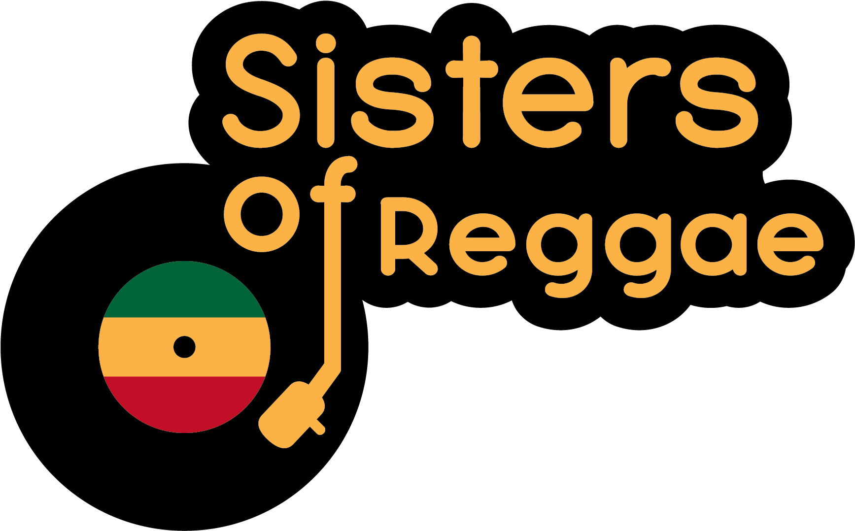 Cropped Sisters Of Reggae Logo Yellow Black Yellow - Circle (1893x1226), Png Download