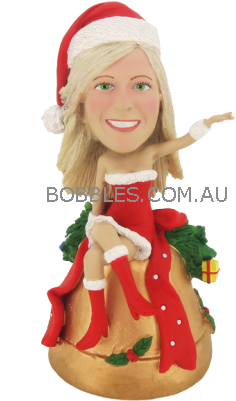 Sexy Christmas Girl Bobble Head - Christmas Day (400x400), Png Download