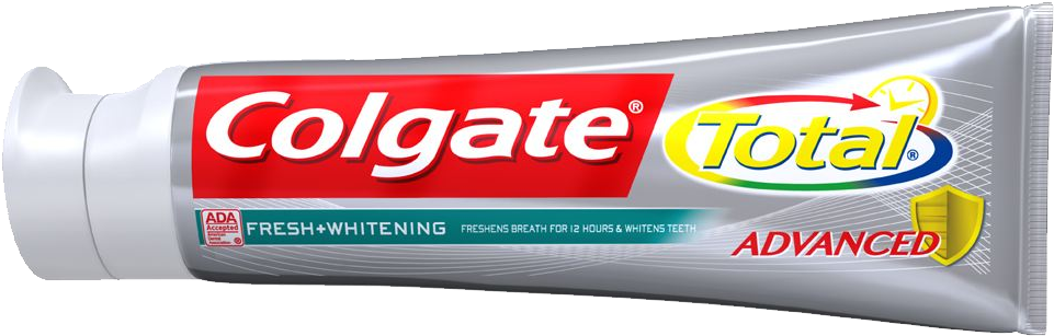 Download - Colgate Total Advanced Whitening Gel Toothpaste, 5.8 (1000x446), Png Download